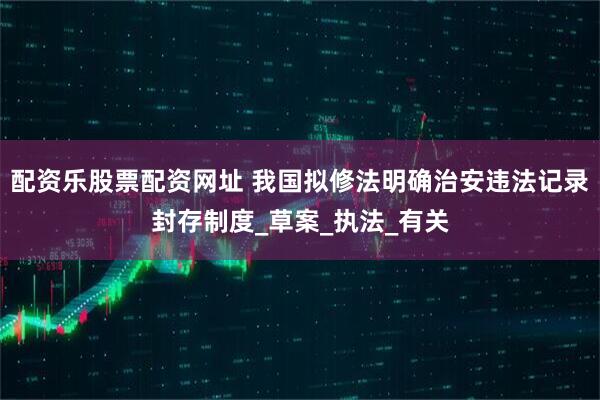 配资乐股票配资网址 我国拟修法明确治安违法记录封存制度_草案_执法_有关